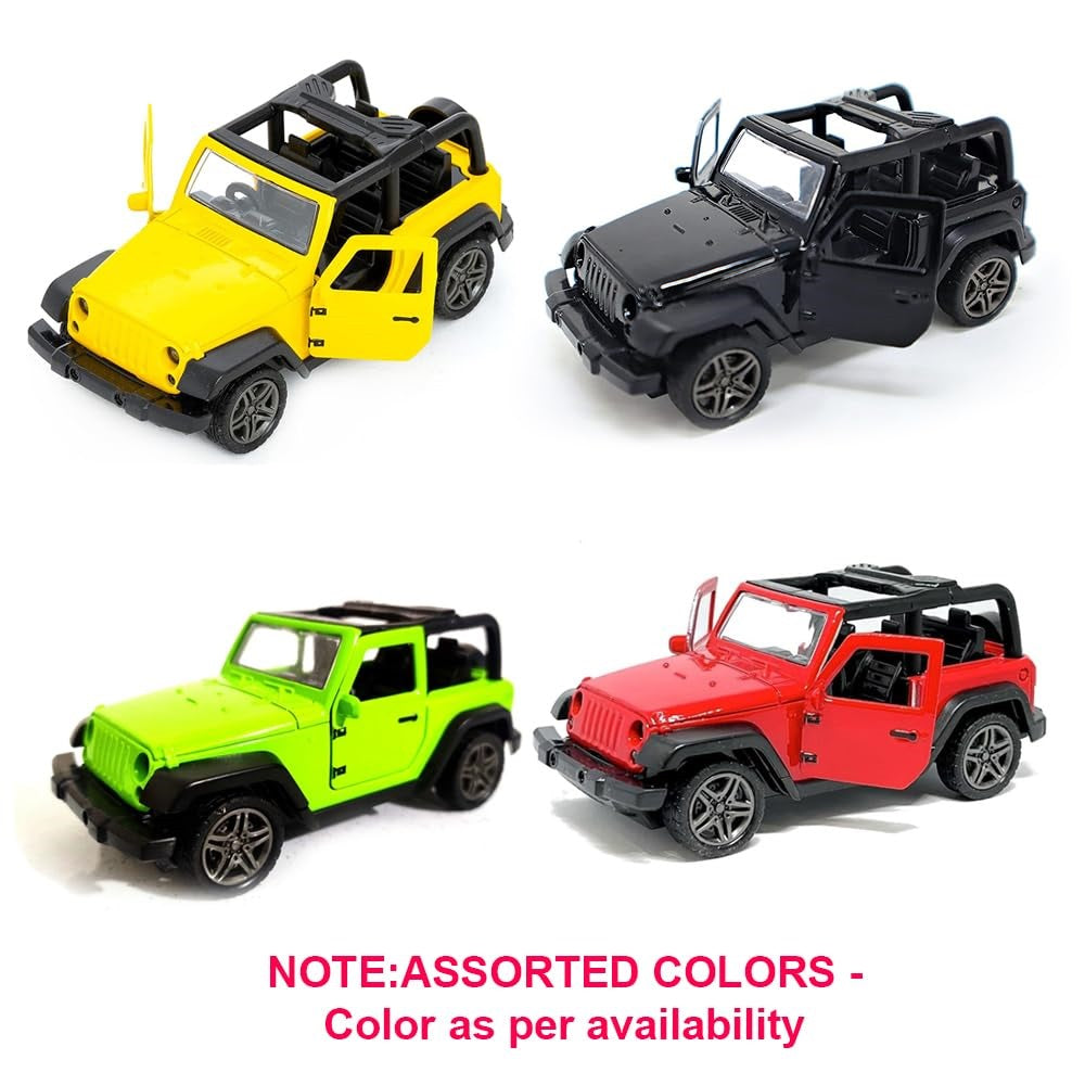 Mahindra Thar Diecast Metal Pullback Toy car with Openable Doors for Kids