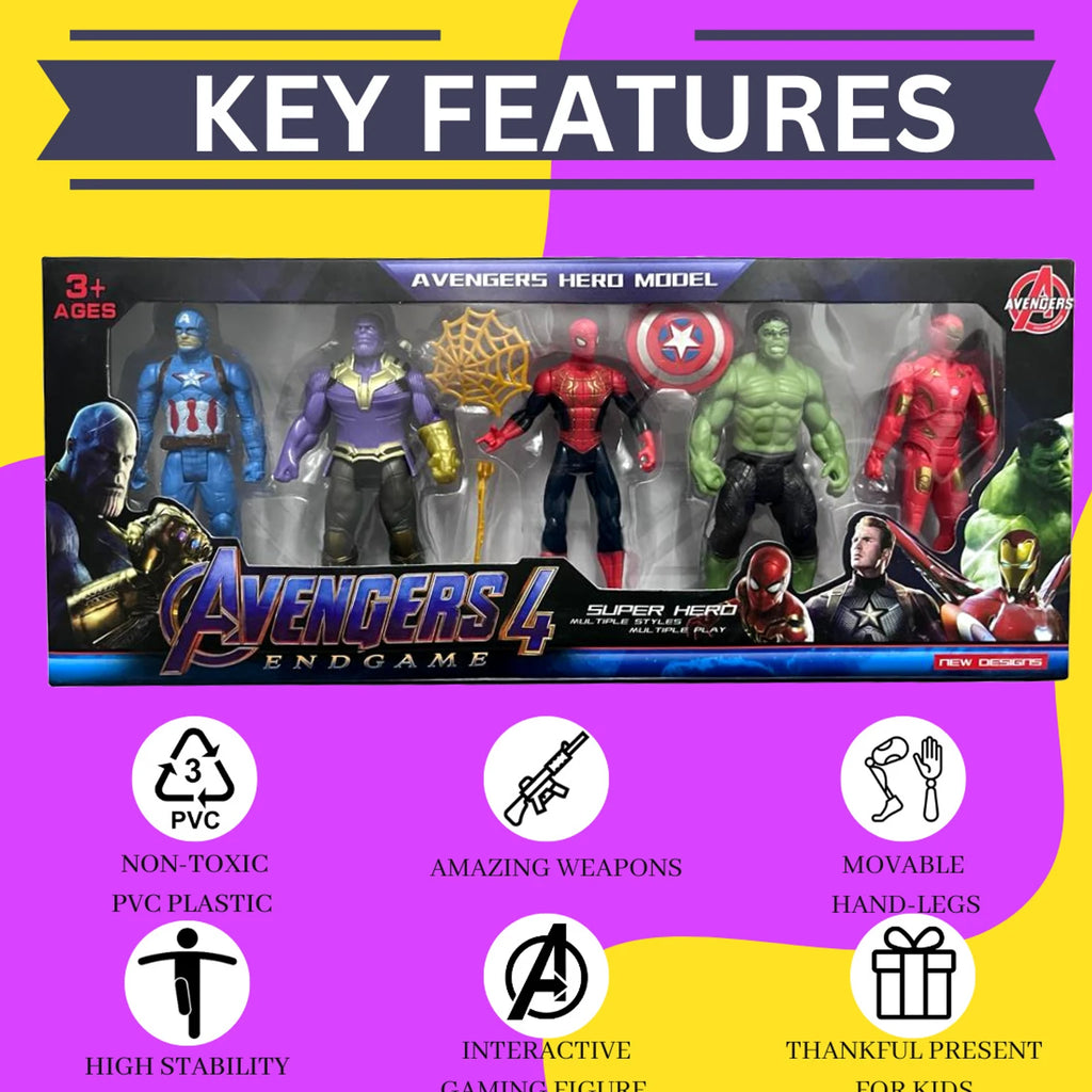 Marvel Avengers EndGame Action Figure Toy Set for kids.