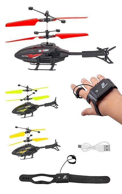 Outdoor Flying Helicopter with Hand Induction Watch