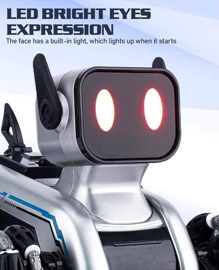 Black Stunt Robot Dog Gesture Sensor Light & Music