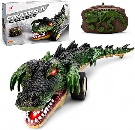Remote Control Crocodile Car with Light Sound Spray
