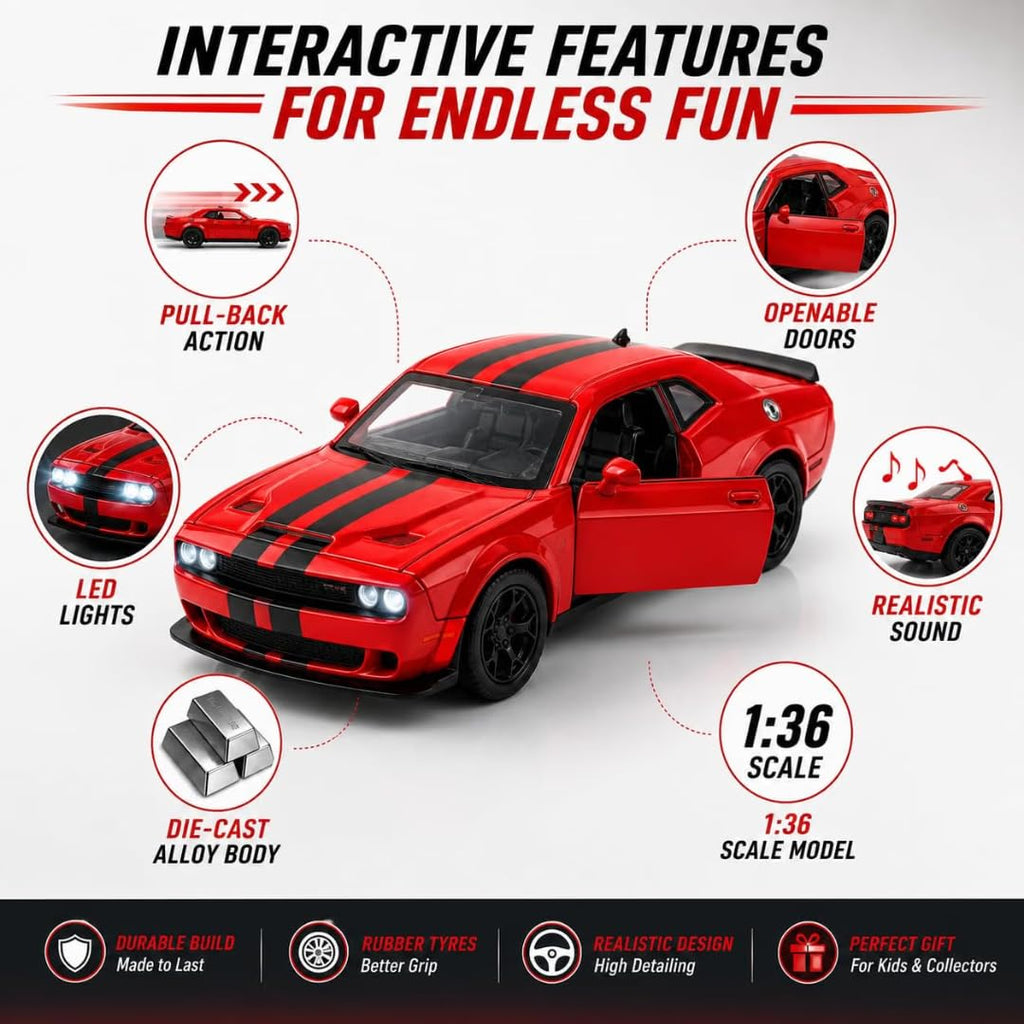 Dodge Challenger Hellcat DieCast Model Car