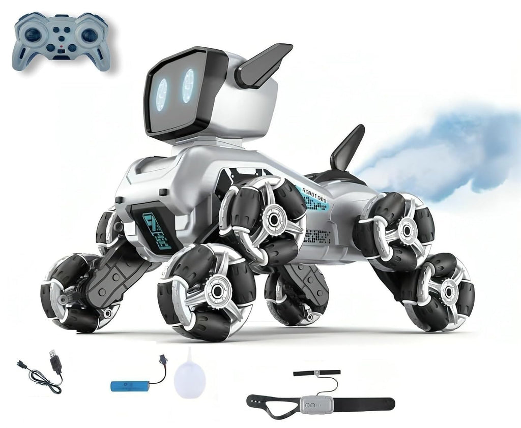 Black Stunt Robot Dog Gesture Sensor Light & Music