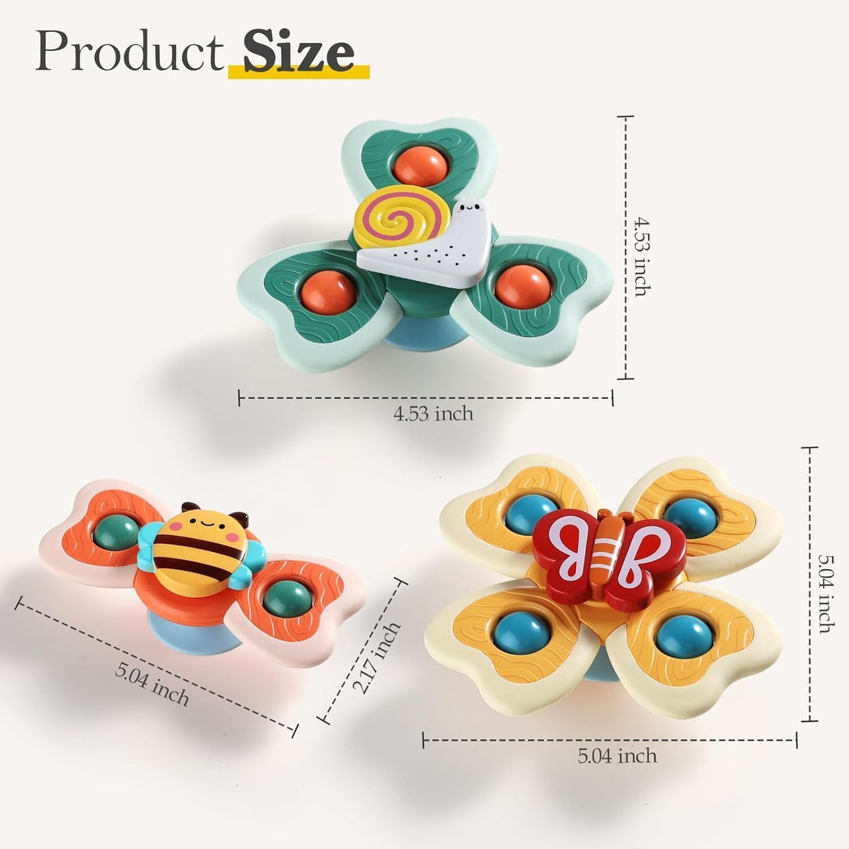 Baby Bath Toys Spinner Toy 3 PCS