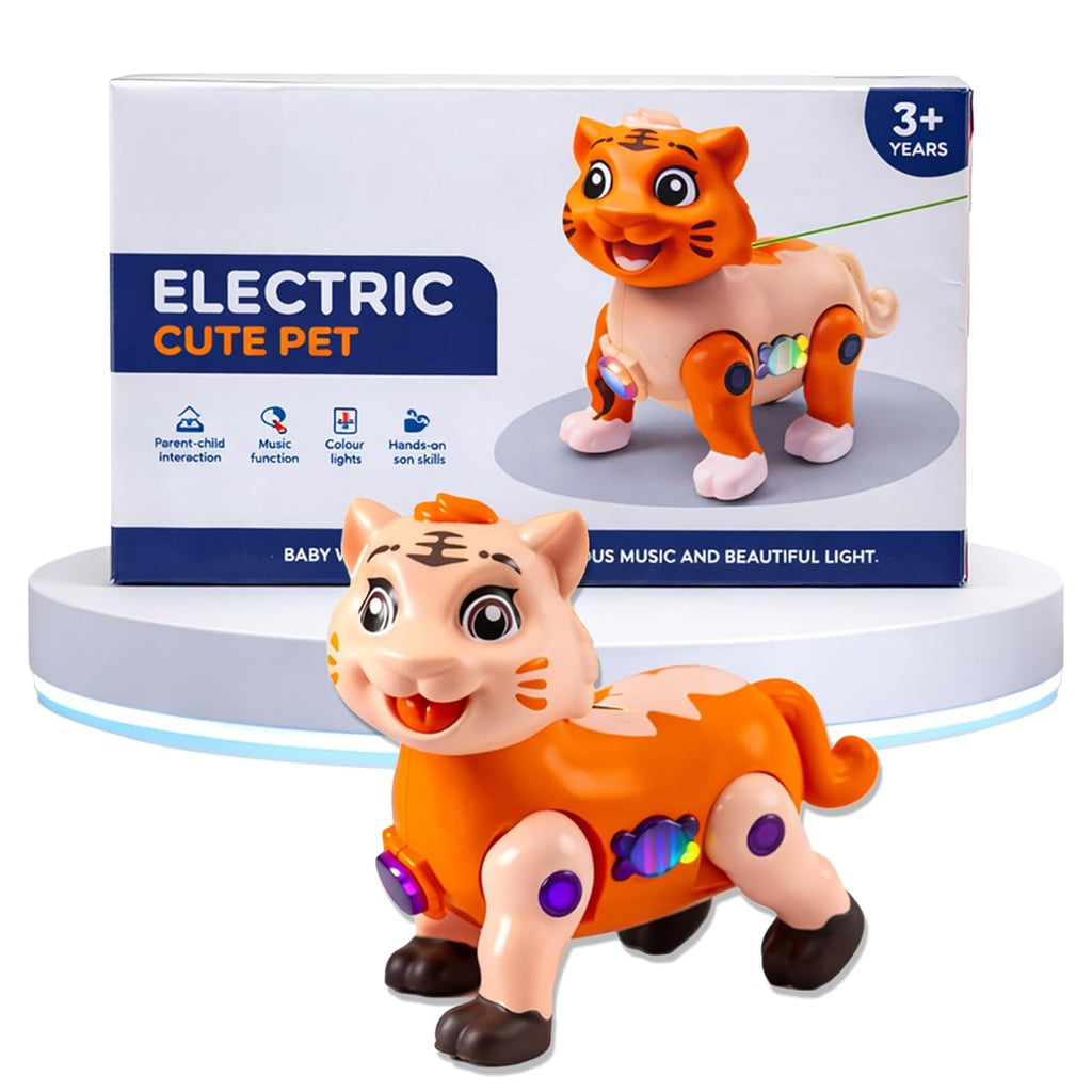 Electric Cute Pet Cat Tiger Toy with Music