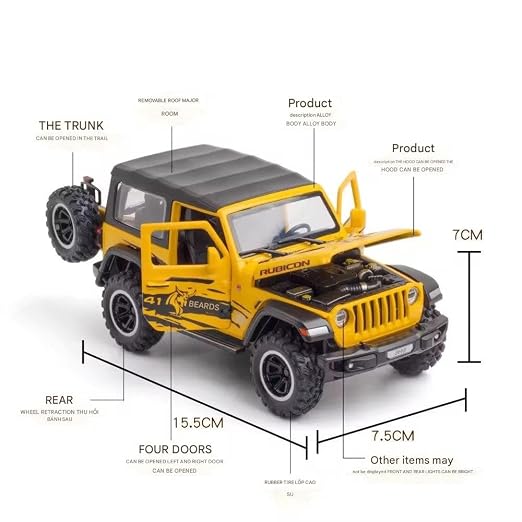 Jeep Wrangler Rubicon Diecast Model Car