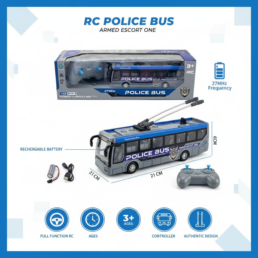 Super Quality Remote Police Bus