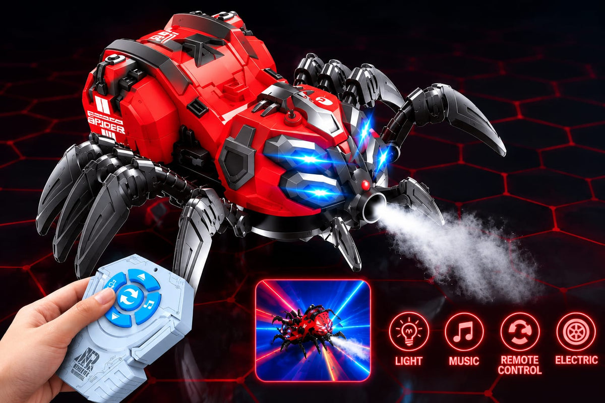 Rc Monster Face Spider Smoke & Light