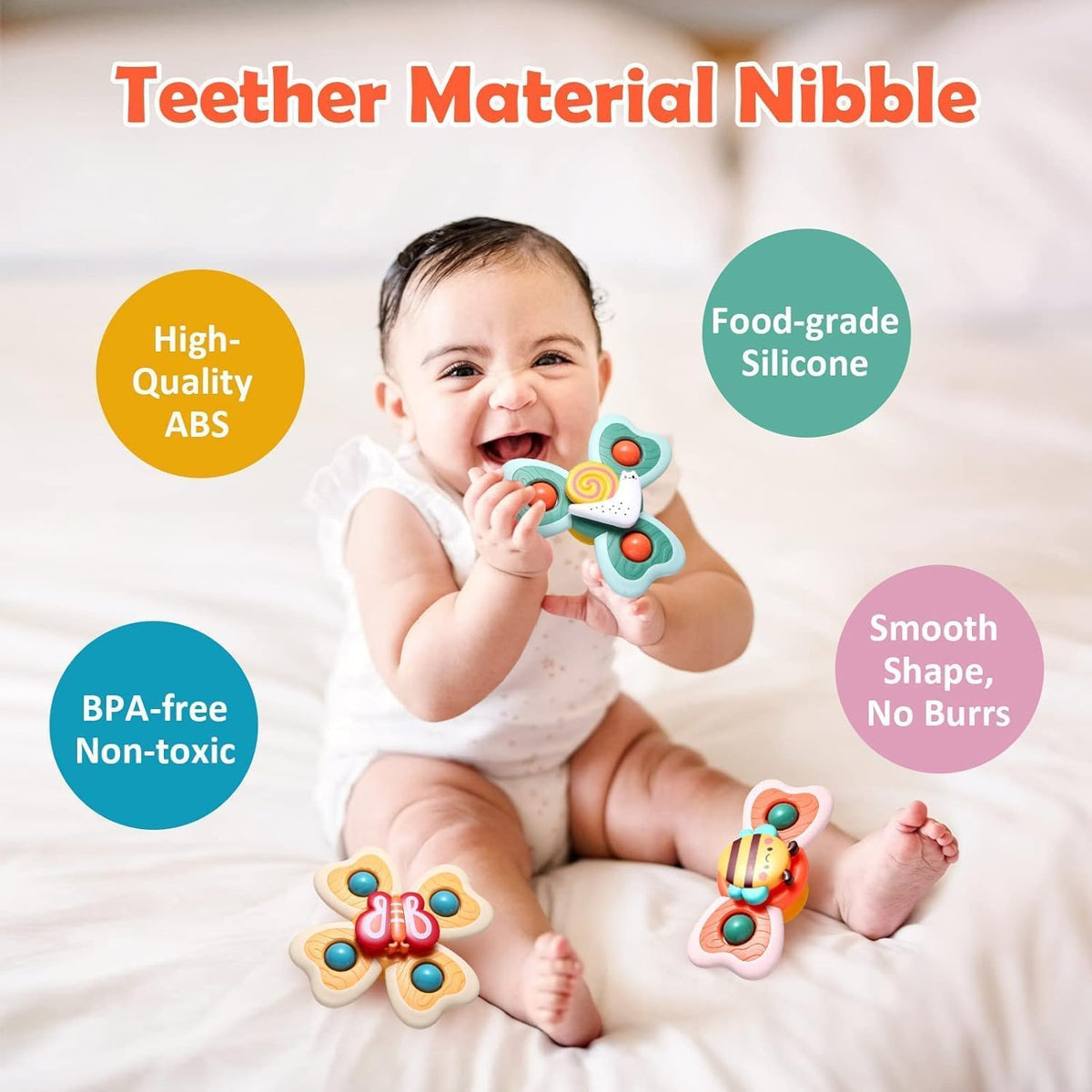 Baby Bath Toys Spinner Toy 3 PCS