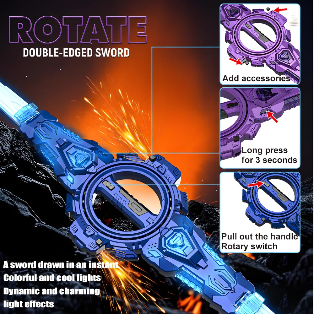 Fire Piral Sword Double Edged Rotating