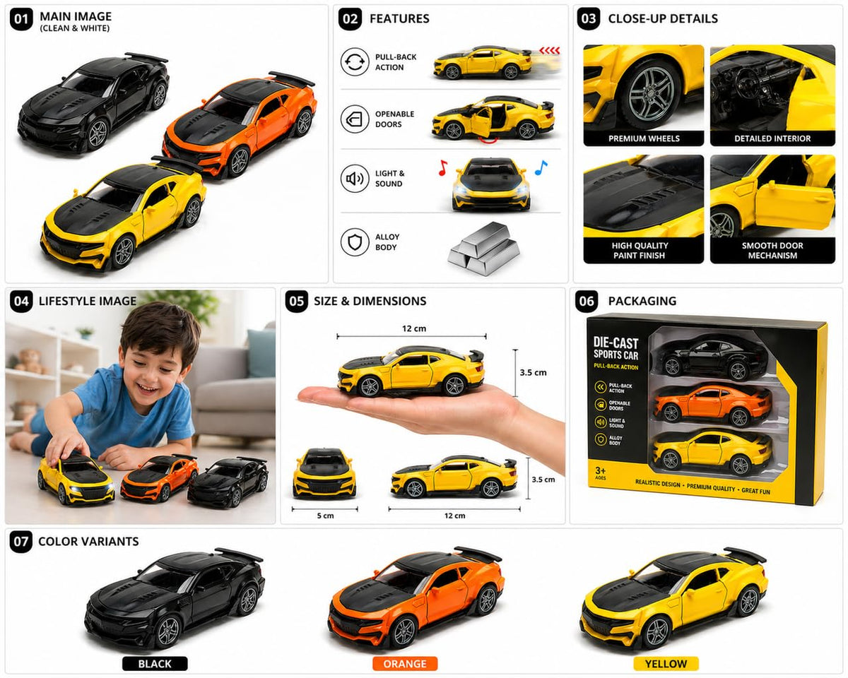Camaro Sports Car DieCast Metal Toy