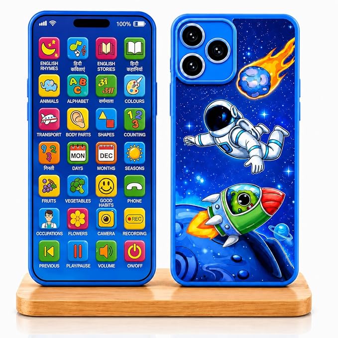 Educational Mobile Phone Toy with, Music & Games Flash Card