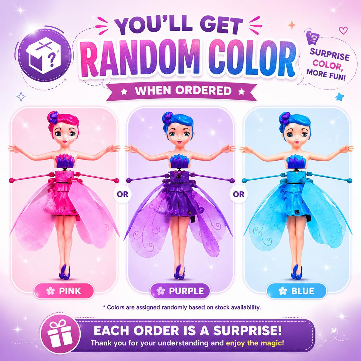 Trendy Magical Hand Sensor Control Flying  Doll For Girls