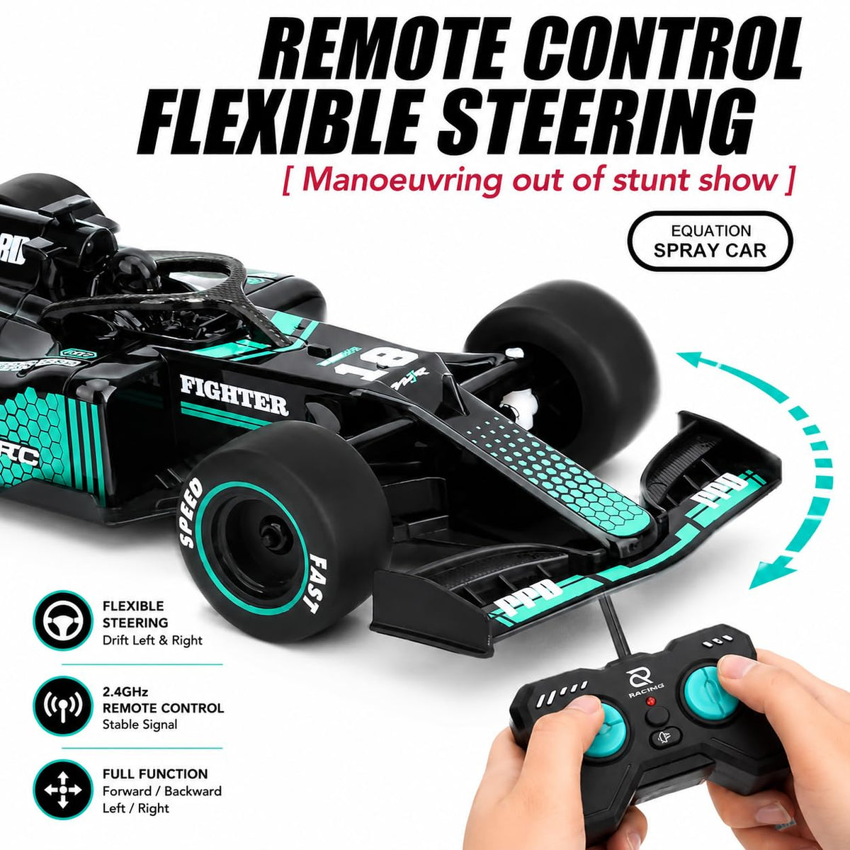 Drift GO Formula RC Car for Kids with Smoke