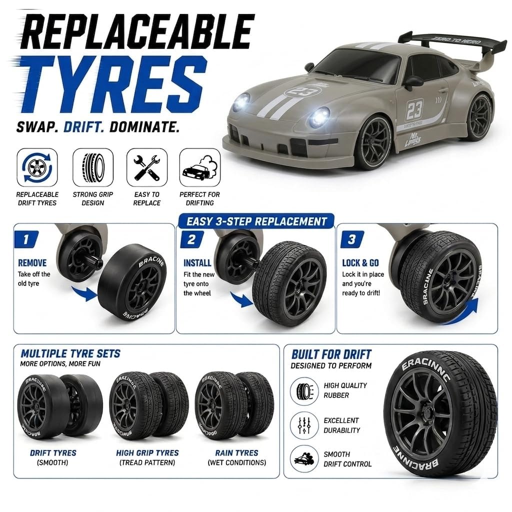 Porsche RC Drift Car Light & Sound