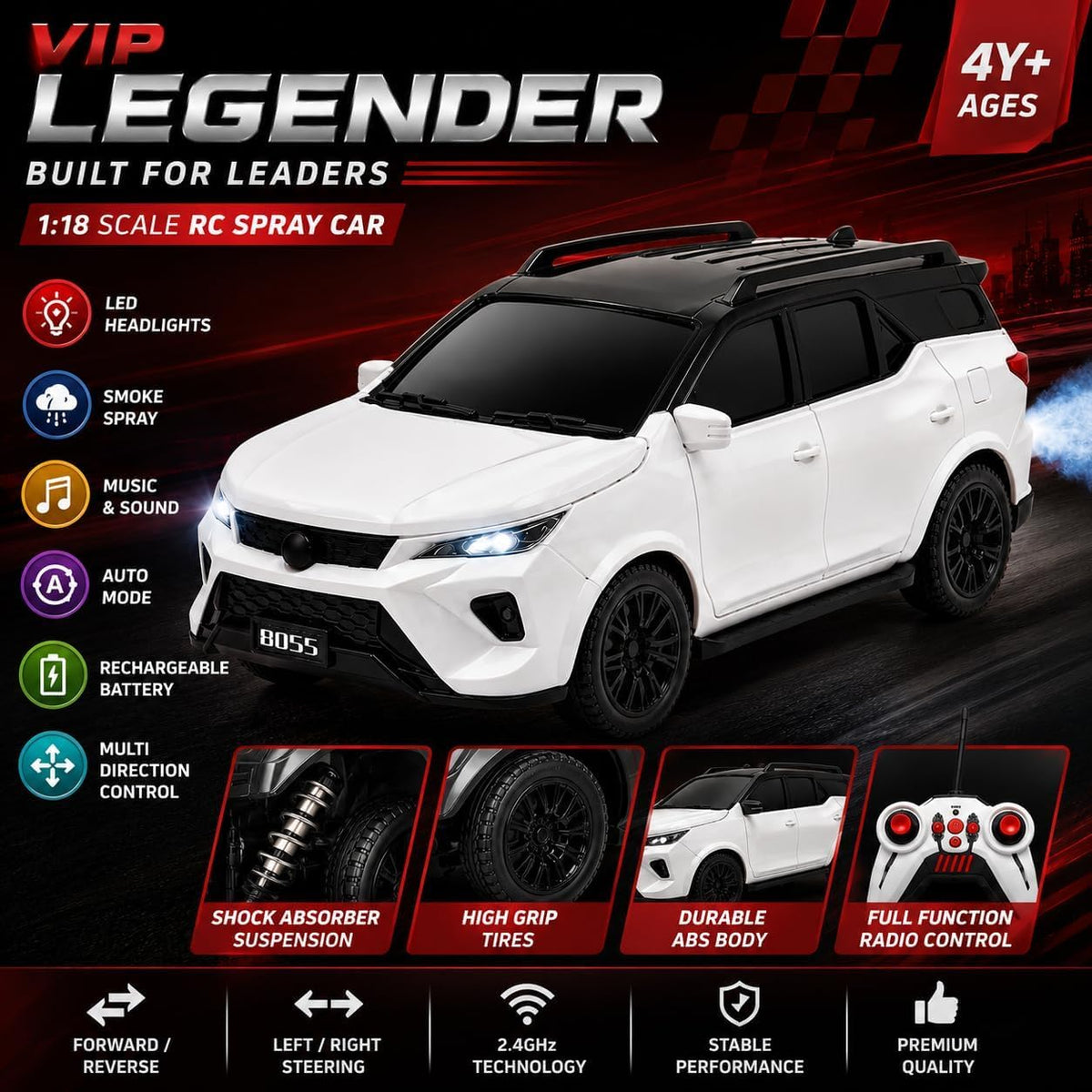 VIP Legender RC SUV Spray Effect