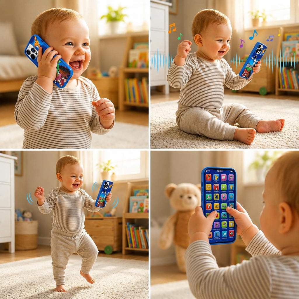Educational Mobile Phone Toy with, Music & Games Flash Card