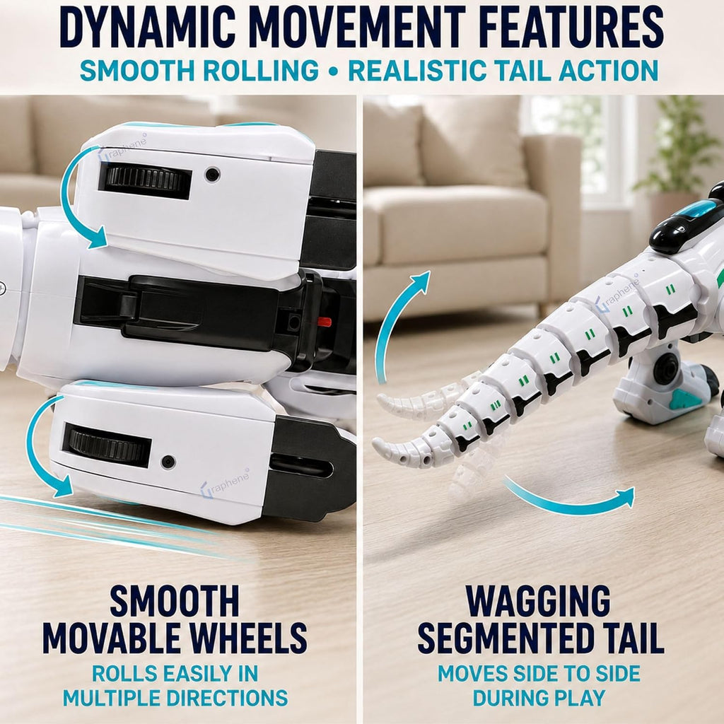 Robot Dinosaur Smoke Spray  LED Lights Sound Music