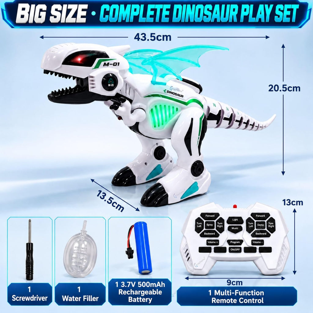Robot Dinosaur Smoke Spray  LED Lights Sound Music