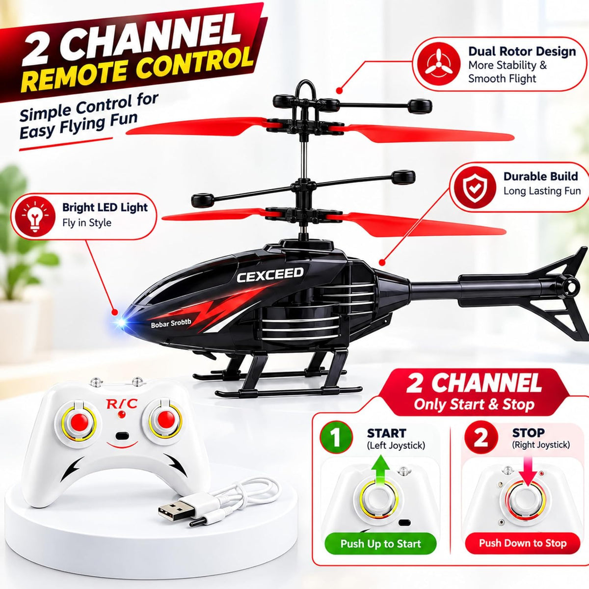 RC Hand Sensor Helicopter for Kids