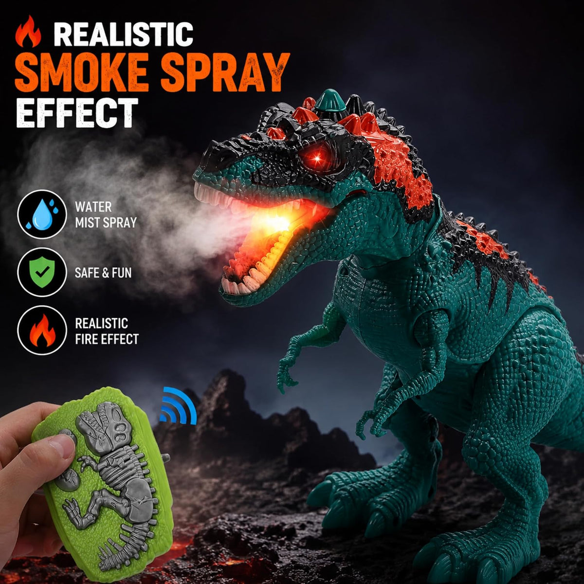 Remote Control Dinosaur With Smoke 2.4GH