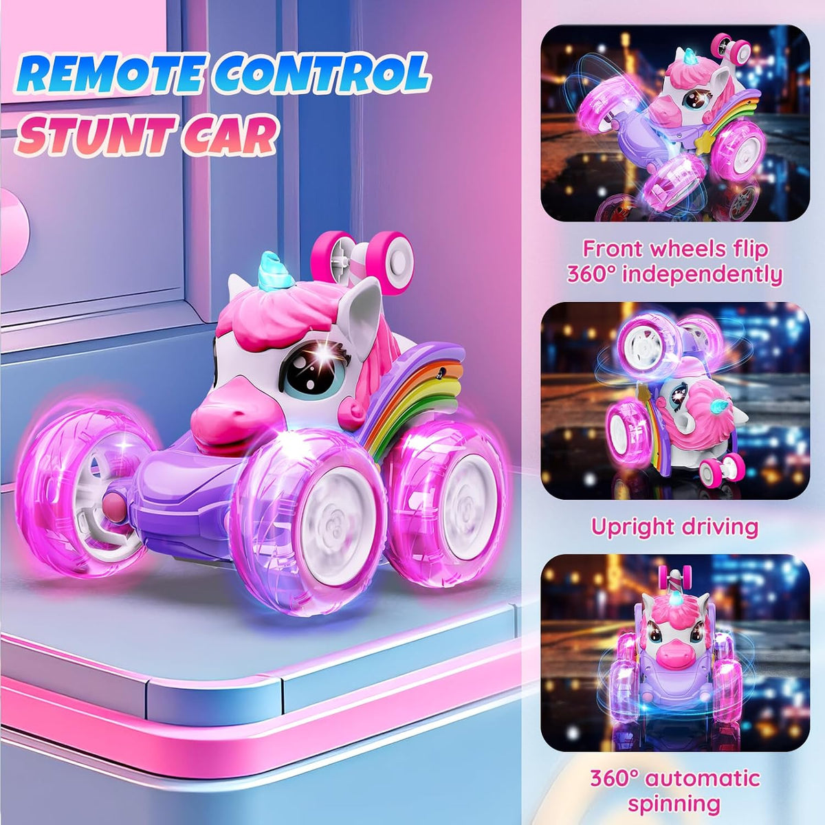 Unicorn Remote Control Car Toys for Girl