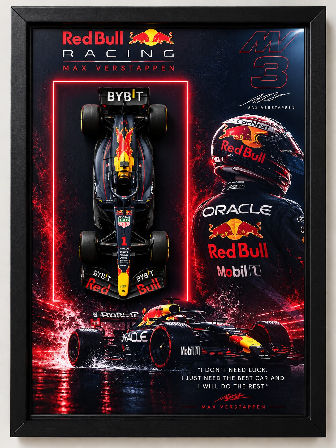 Redbull Racing 3d Wall Frames