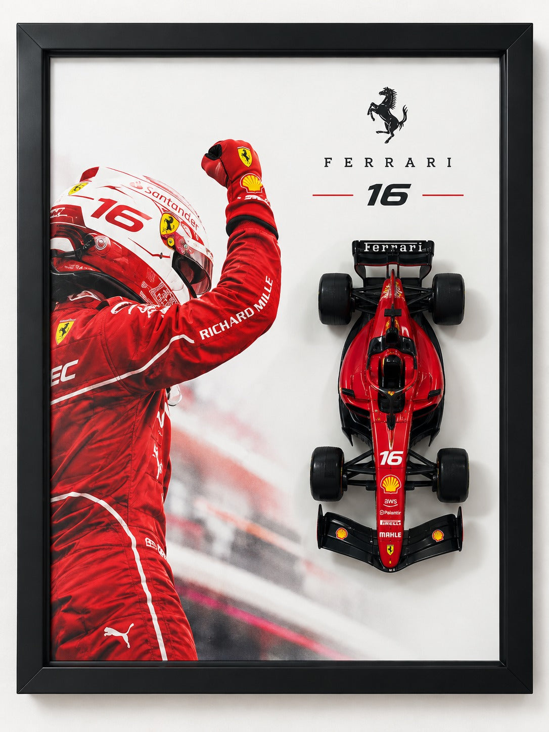 Ferrari Charles Leclerc – Framed F1 Art Poster
