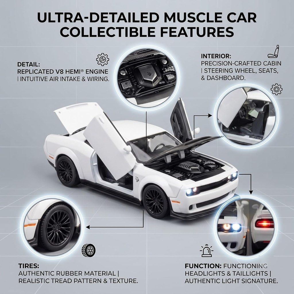 Dodge Challenger DieCast Metal Toy  Car