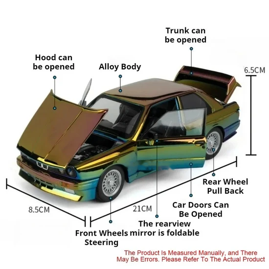 BMW 1988 E30 M3 Diecast Model Toy Car